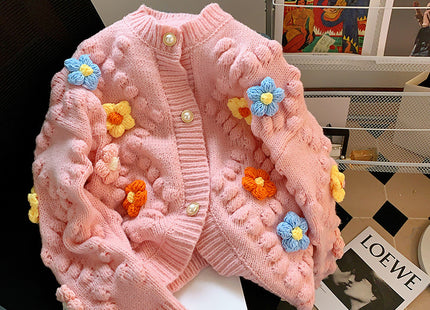 Design Sense Loose All-matching Top Sweet Style Short Cardigan