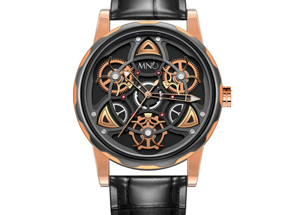 Black Gold Trend Three Dimensional Watch Personality Gear Gyro Season To Run Watch Men