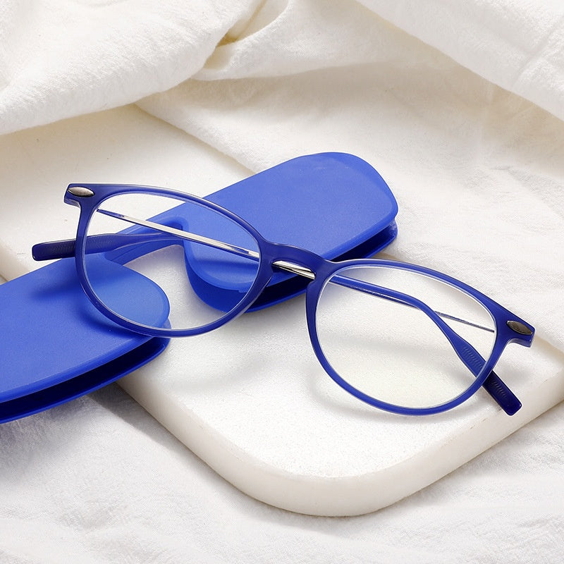 Gafas de lectura planas de alta definición TR90 sin tornillos plegables para presbicia
