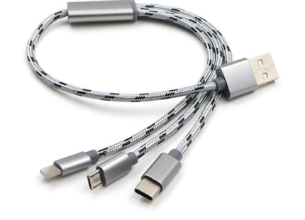 Three-in-one Data Cable USB Cable Short TYPE-C Mobile Phone Universal Three-in-one Charge Cable