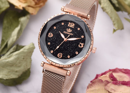 Women Watches Starry Sky Magnet Buckle Fashion Bracelet Wristwatch Roman Numeral Simple Clock Gift