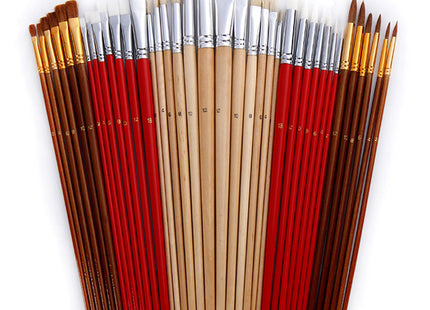 Canvas Pen Curtain Brush, Multi-function Log Rod Oil Paint Brush Art Painting Set