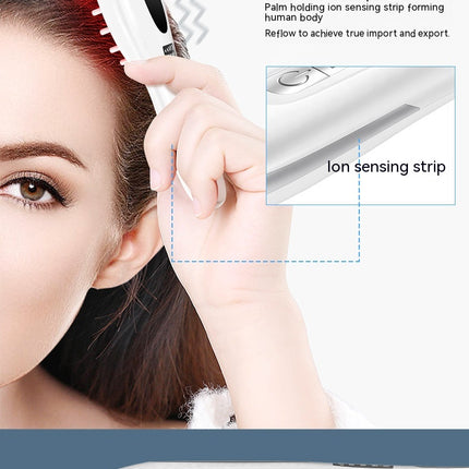 New Electric Anion Hair Care Hair Brush Micro Current Red Blue Light Vibration Massage