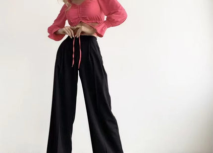 TrendChic - High-Waist Wide Leg Trousers