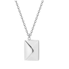 Silver Necklace Women Envelope Lover Letter Pendant Best Gifts For Girlfriend