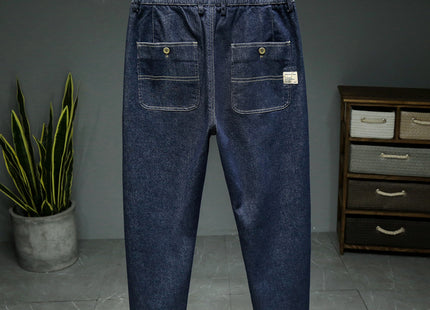 Men's Simple Elastic Waist Jeans
