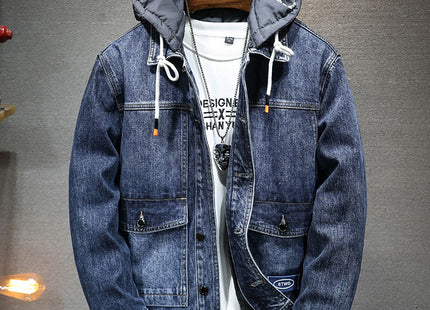 Men's Loose Hooded Autumn And Winter Thickened Fleece Jacket Hooded Plus Size Workwear Tide