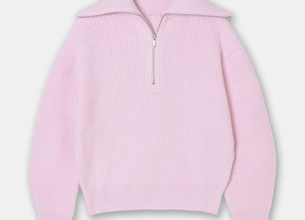 Casual Style Neck Wool Blend Knit Sweater