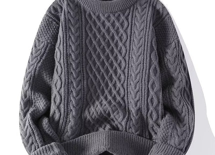 Autumn And Winter New Men's Twist Sweater Casual Round Neck Pullover Top
