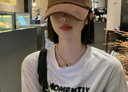 Baseball Cap Female Embroidered Couple Face