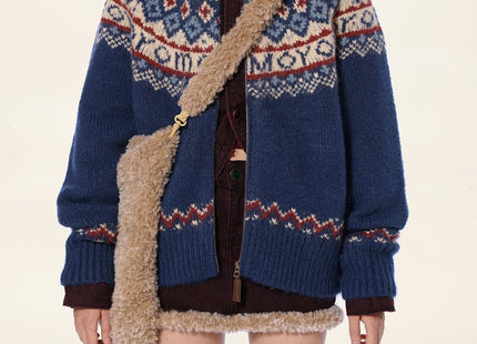 Retro College Lazy Stand Collar Sweater