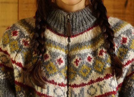 Retro College Lazy Stand Collar Sweater