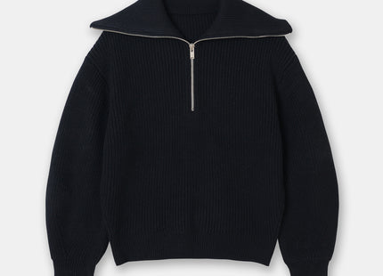 Casual Style Neck Wool Blend Knit Sweater