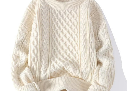 Autumn And Winter New Men's Twist Sweater Casual Round Neck Pullover Top