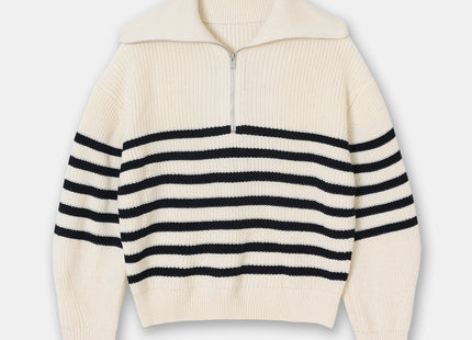 Casual Style Neck Wool Blend Knit Sweater