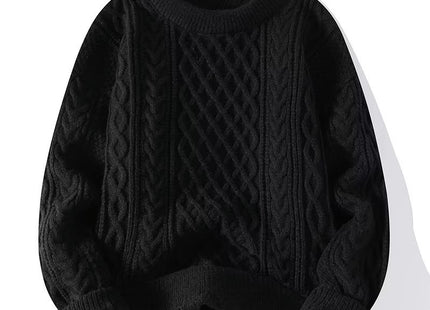 Autumn And Winter New Men's Twist Sweater Casual Round Neck Pullover Top