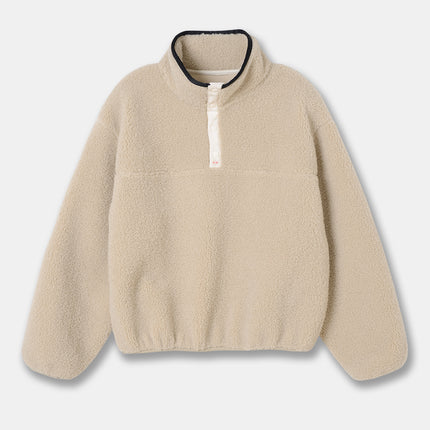 Lamb Wool Sweatshirt Lapel Thickening Warm Lazy Pullover Soft Glutinous Plush Coat