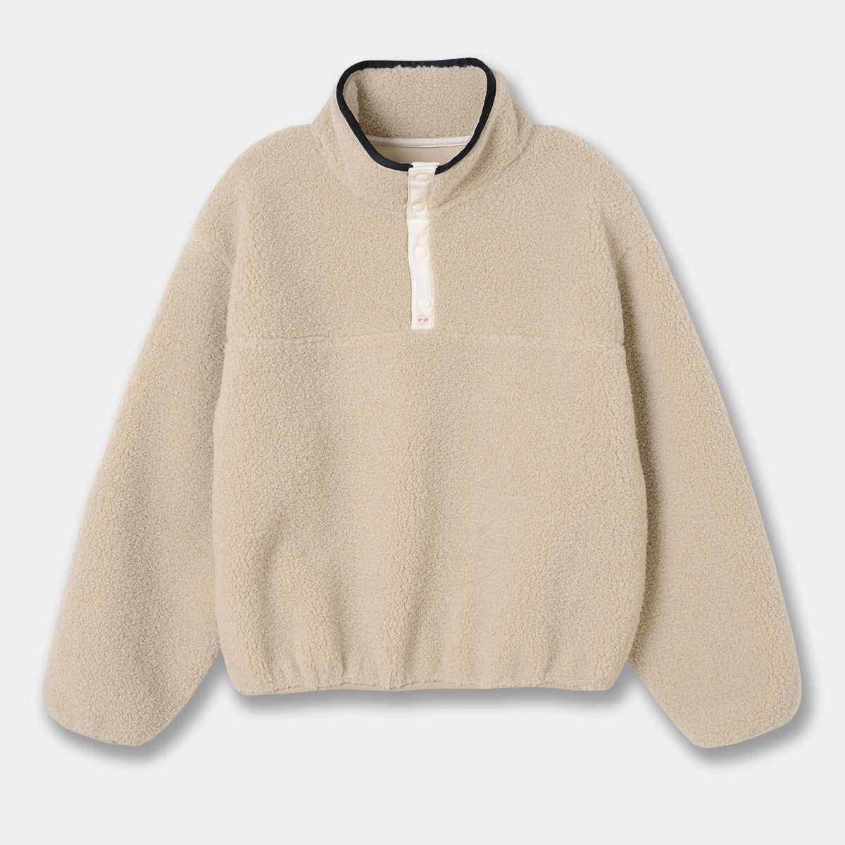 Lamb Wool Sweatshirt Lapel Thickening Warm Lazy Pullover Soft Glutinous Plush Coat