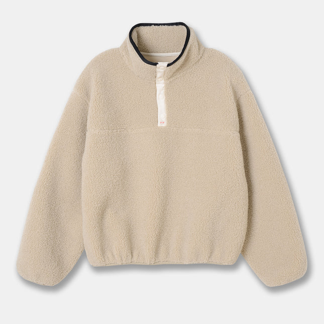Lamb Wool Sweatshirt Lapel Thickening Warm Lazy Pullover Soft Glutinous Plush Coat