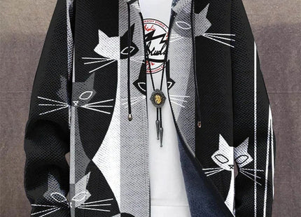 Men's 3d Digital Printed Hat Cardigan