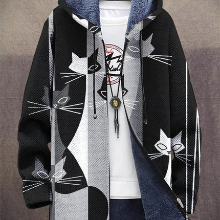 Men's 3d Digital Printed Hat Cardigan