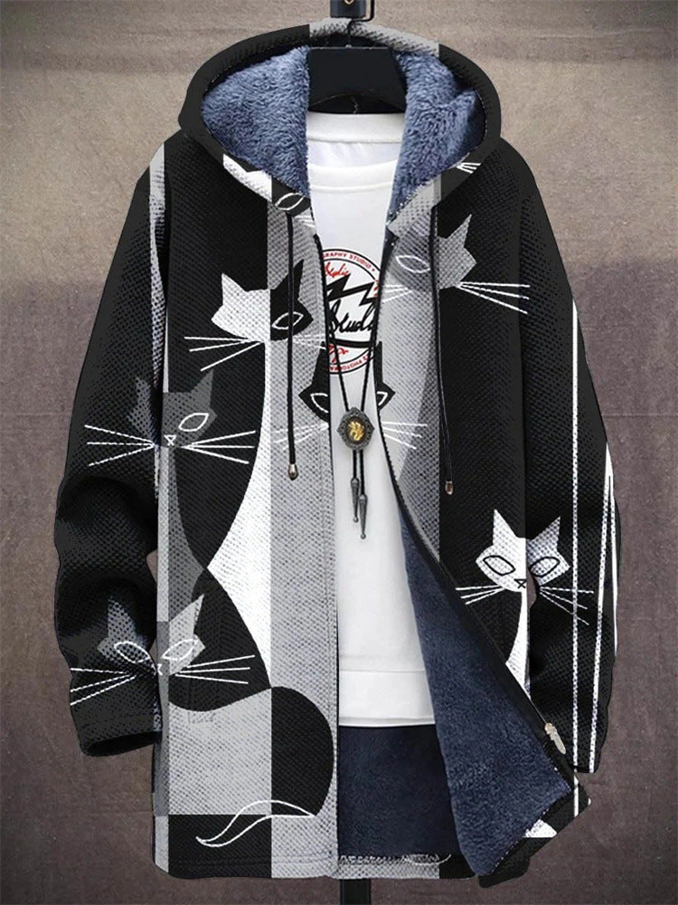 Men's 3d Digital Printed Hat Cardigan