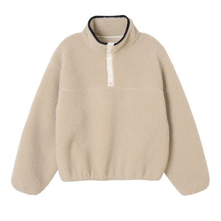 Lamb Wool Sweatshirt Lapel Thickening Warm Lazy Pullover Soft Glutinous Plush Coat