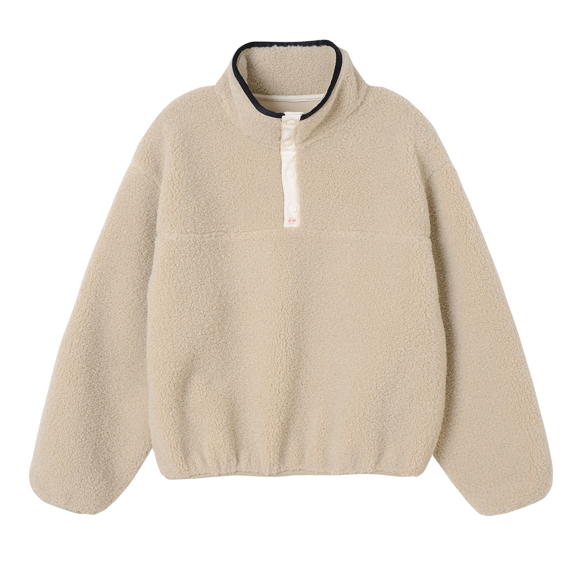 Lamb Wool Sweatshirt Lapel Thickening Warm Lazy Pullover Soft Glutinous Plush Coat