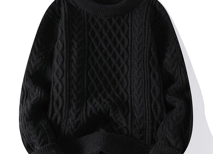 Autumn And Winter New Men's Twist Sweater Casual Round Neck Pullover Top