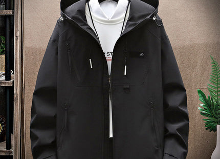 Men's Waterproof Windproof Hood Shell Jacket
