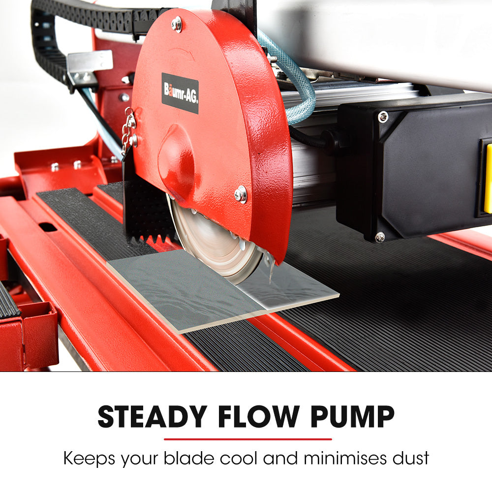 NNEMB 800W Electric Tile Saw Cutter with 200mm (8) Blade-720mm Cutting Length-Side Extension Table