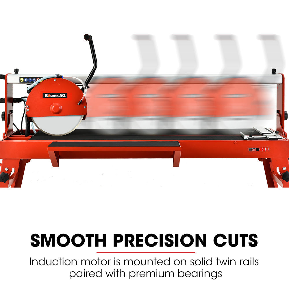 NNEMB 1500W Electric Tile Saw Cutter with 300mm (12) Blade-920mm Cutting Length-Side Extension Table