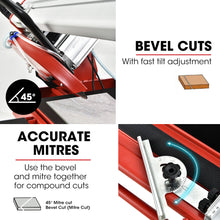 NNEMB 1500W Electric Tile Saw Cutter with 300mm (12) Blade-920mm Cutting Length-Side Extension Table