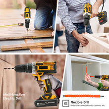 NNEDSZ 36VF BRUSHLESS HEAVY DUTY CORDLESS DRILL IMPACT DRIVER KIT HAMMER +2 BATTERY Box