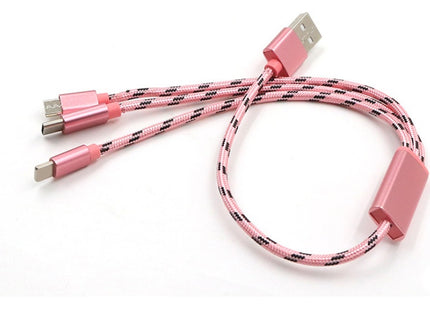 Three-in-one Data Cable USB Cable Short TYPE-C Mobile Phone Universal Three-in-one Charge Cable
