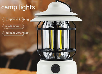 Outdoor Camping Lantern Retro Multi-functional Warm Light