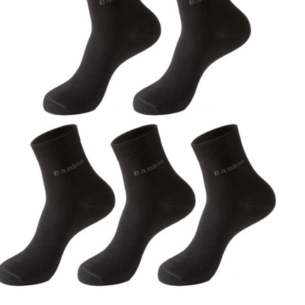 Socks Solid Color Socks Men's Mid-tube Bamboo Fiber Socks Men