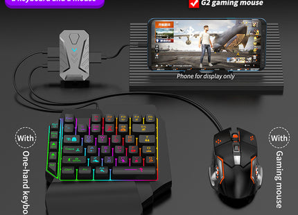 One-handed Gaming Keyboard And Mouse Set