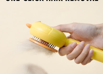 Magic Pet Hair Cleaner Brush,Pet Massage Brushes,Cat Grooming Brush,Self Cleaning Comb With Release Button For Removes Tangles Loose Fur For Short Or Long Haired Cats And Dogs