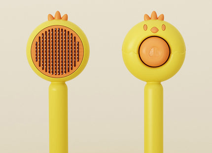 Magic Pet Hair Cleaner Brush,Pet Massage Brushes,Cat Grooming Brush,Self Cleaning Comb With Release Button For Removes Tangles Loose Fur For Short Or Long Haired Cats And Dogs