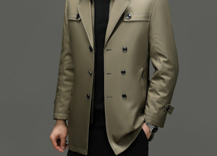 Men's Duster Mid-length Detachable Liner With Cotton Belt