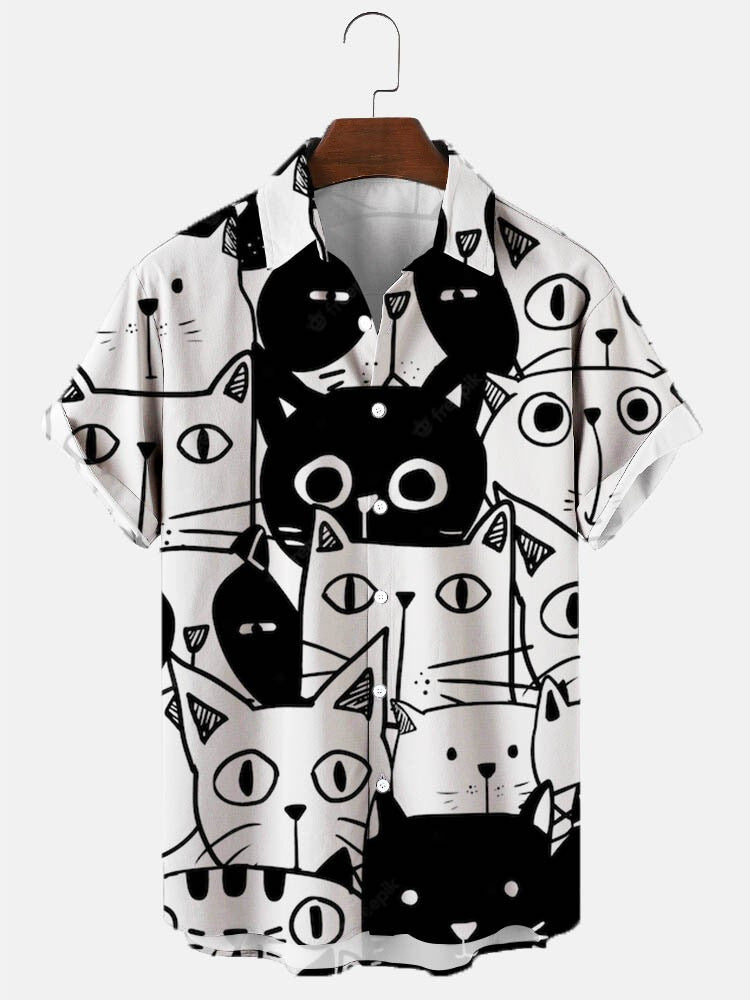 Men's 3D Fashion Printed Hawaiian Cartoon Shirt