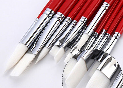 Canvas Pen Curtain Brush, Multi-function Log Rod Oil Paint Brush Art Painting Set