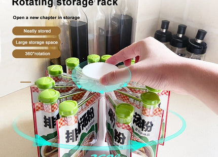 Rotary Rack Kitchen Spice Bag Storage Rack