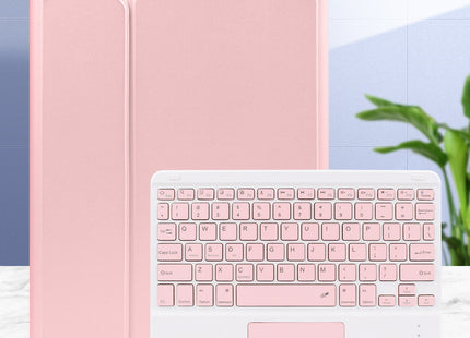 Touch Bluetooth Keyboard Protective Cover Candy Pen Slot Leather Case