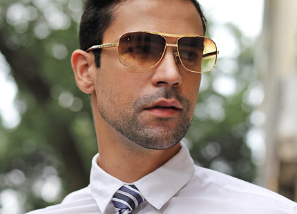 New Sunglasses Men's 0256ATTITUDE Retro Square Frame Slingshot Sunglasses Men's Fashion Wholesale Shades