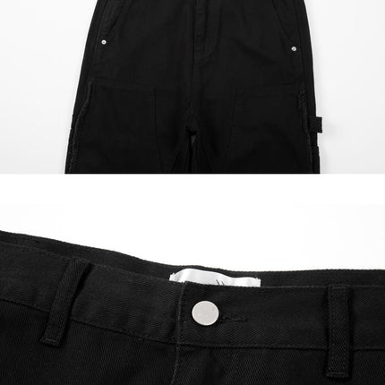 High Street Straight Leg Skinny Jeans Men Black And White