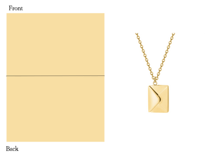 Silver Necklace Women Envelope Lover Letter Pendant Best Gifts For Girlfriend