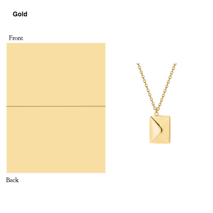 Silver Necklace Women Envelope Lover Letter Pendant Best Gifts For Girlfriend