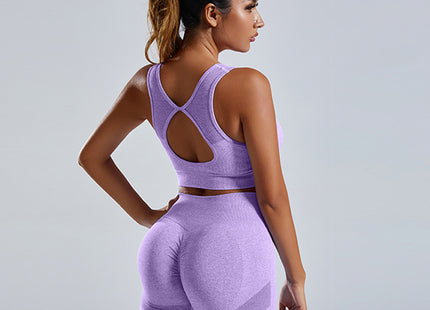 2pcs Yoga Set Women's Vest And Shorts Tracksuit Seamless Workout Sportswear Gym Clothing High Waist Leggings Fitness Sports Suits